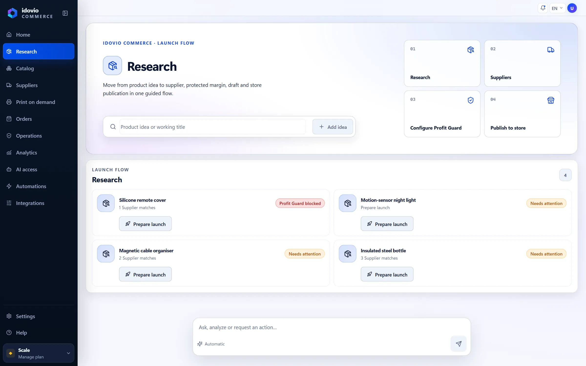 Idovio Commerce Research